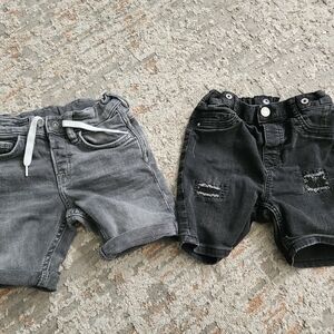 Kids Gray Denim Shorts - Casual Pull-On Style